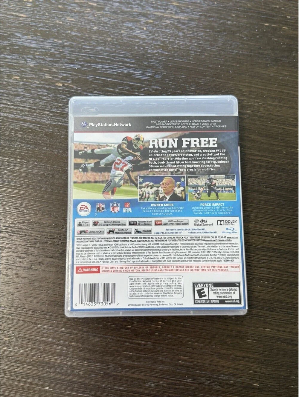 Madden NFL 25 Sony PlayStation 3 PS3 CIB Complete Barry Sanders Cover